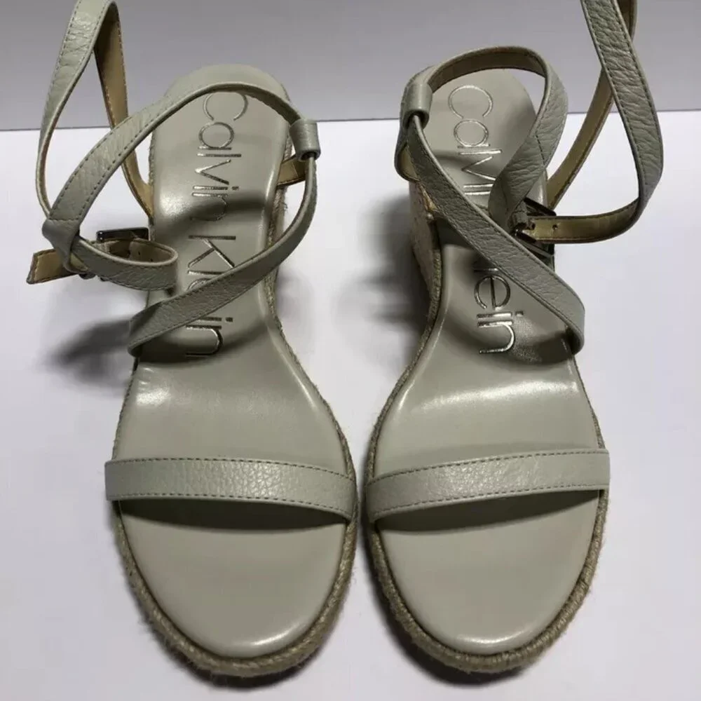 Calvin Klein Women’s Betsy, Strappy Wedge Sandals, Size 7.5 M